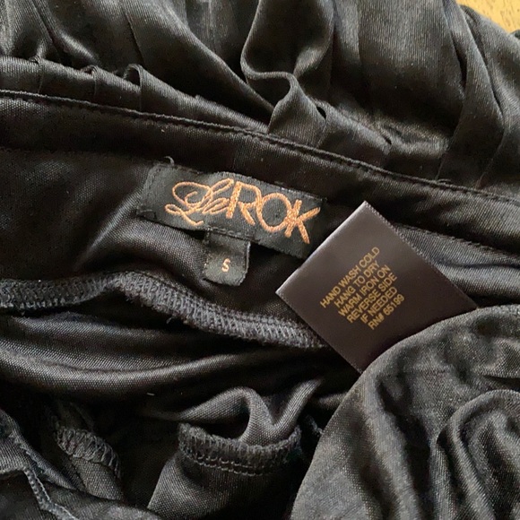 LaROK MINI DRESS LBD STRETCH TIERED 1920 BLACK MINI DRESS S NWOT - Picture 9 of 12